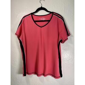 Made for Life 1X Women's Activewear T-Shirt Pickleball Quick Dry V-Neck Sports